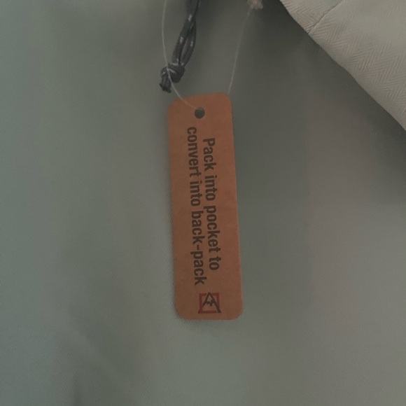 Women’s waterproof avalanche teal jacket with hood . Packable - Picture 3 of 5